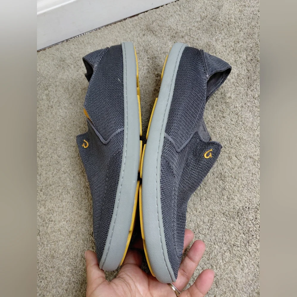 Olukai Men's 11.5M Gray Slip-On Shoes